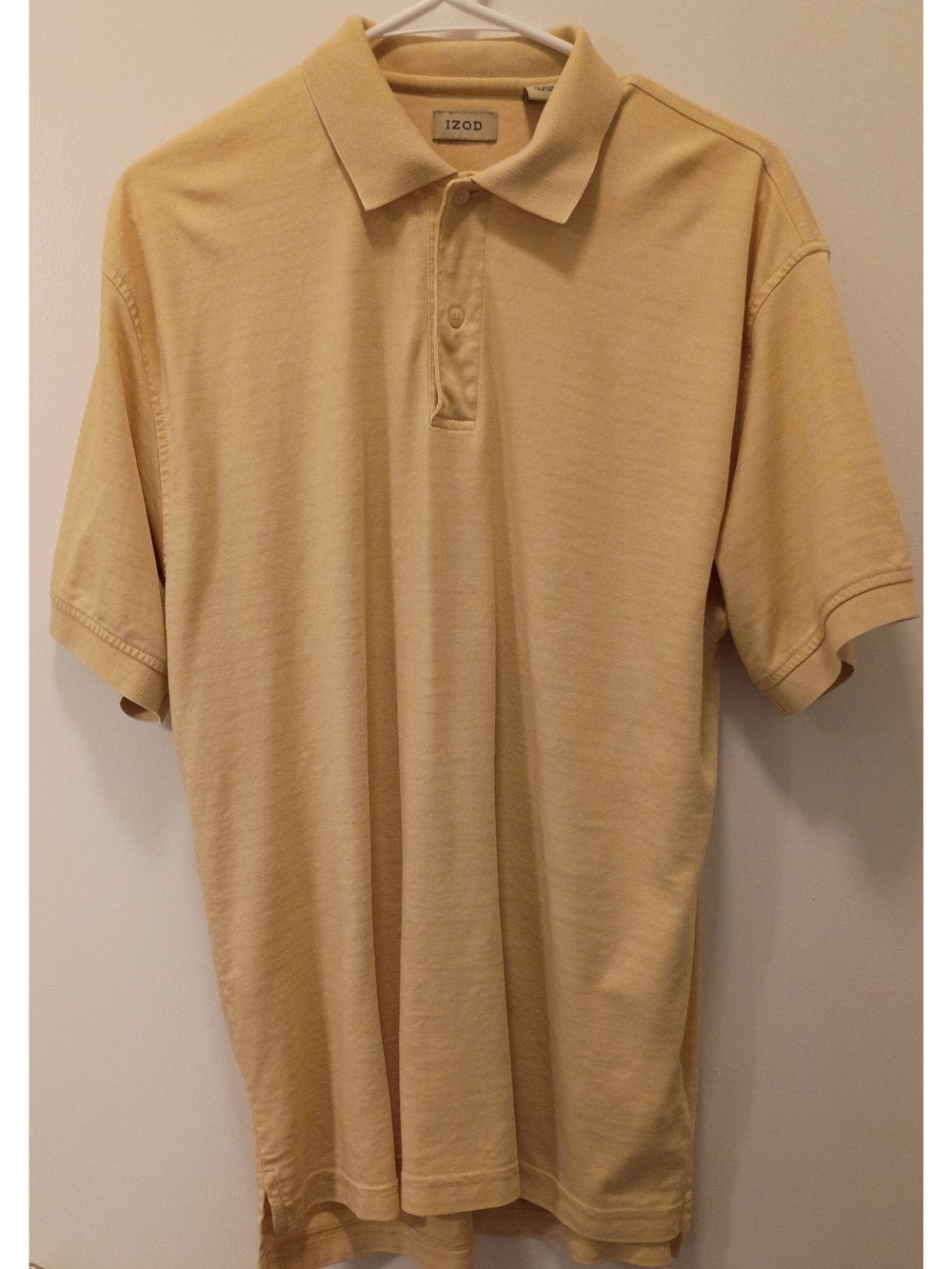 Izod Men's Short Sleeve Polo - Pale Yellow